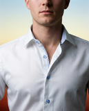 Gordon Button-Up Shirt With Contrast Details // White // Contemporary Fit (Regular)
