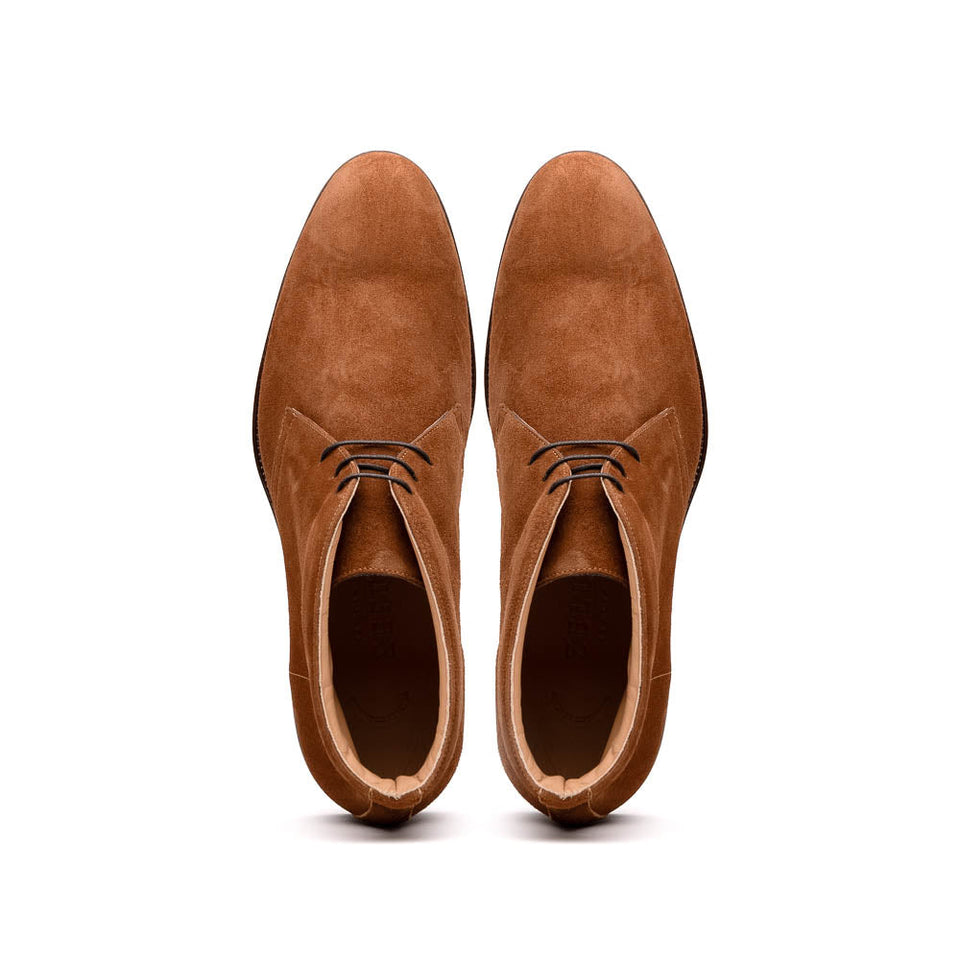 46-592-TOB MARCO Suede Calfskin Chukka Boot, Tobacco