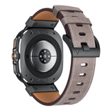 Mecha Bezel Leather Strap for Galaxy Watch 7 Ultra/8 Ultra - Wear with style