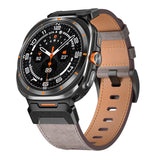 Mecha Bezel Leather Strap for Galaxy Watch 7 Ultra/8 Ultra - Wear with style