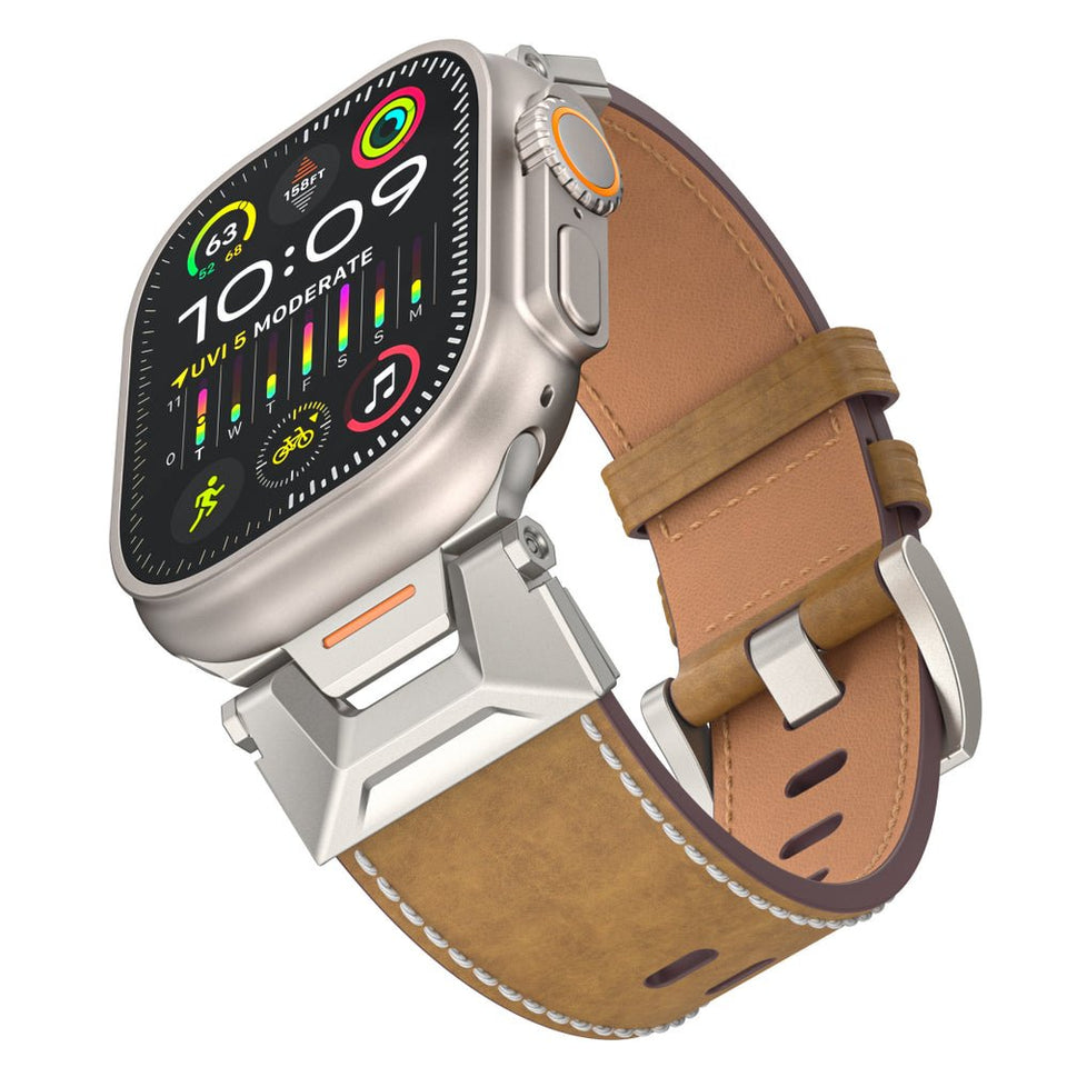 Mecha - Inspired Vintage Leather Band for Apple Watch - Wear with style