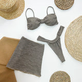 Melia three piece vacation swimsuit with cover up - Wear with style