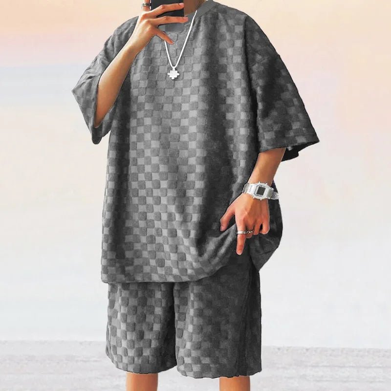 Men Leisure Oversized Two-piece shorts Set - Wear with style