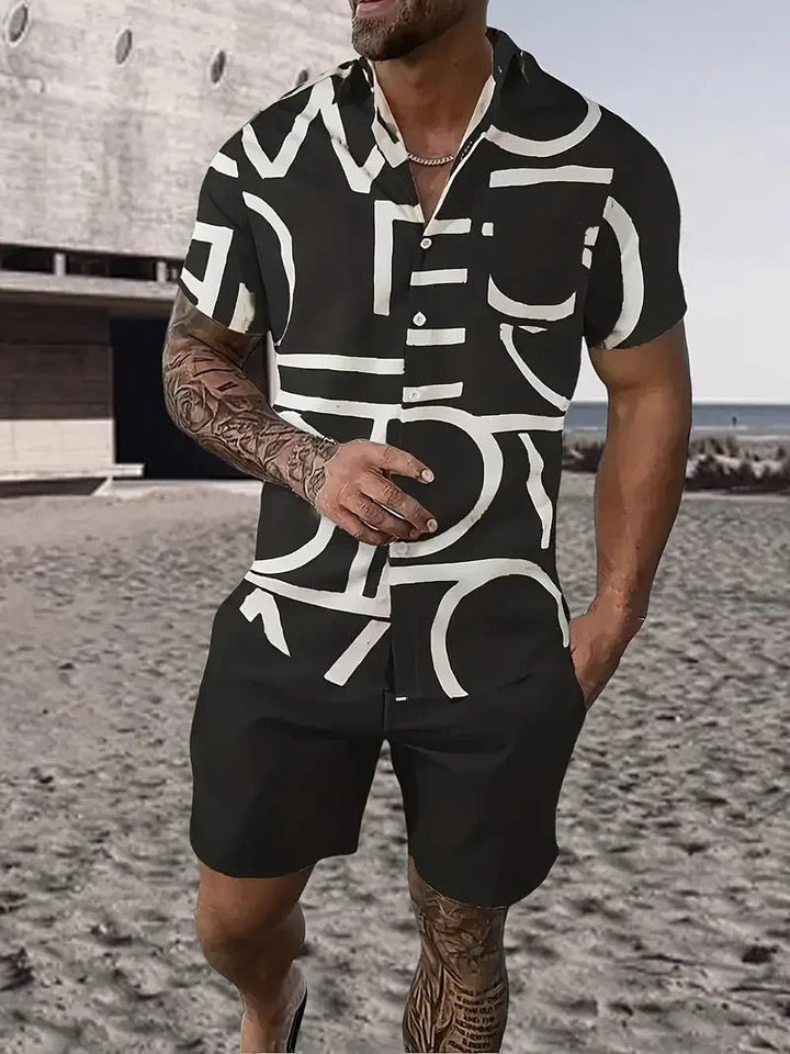 Men streetwear two piece Beach set - Wear with style