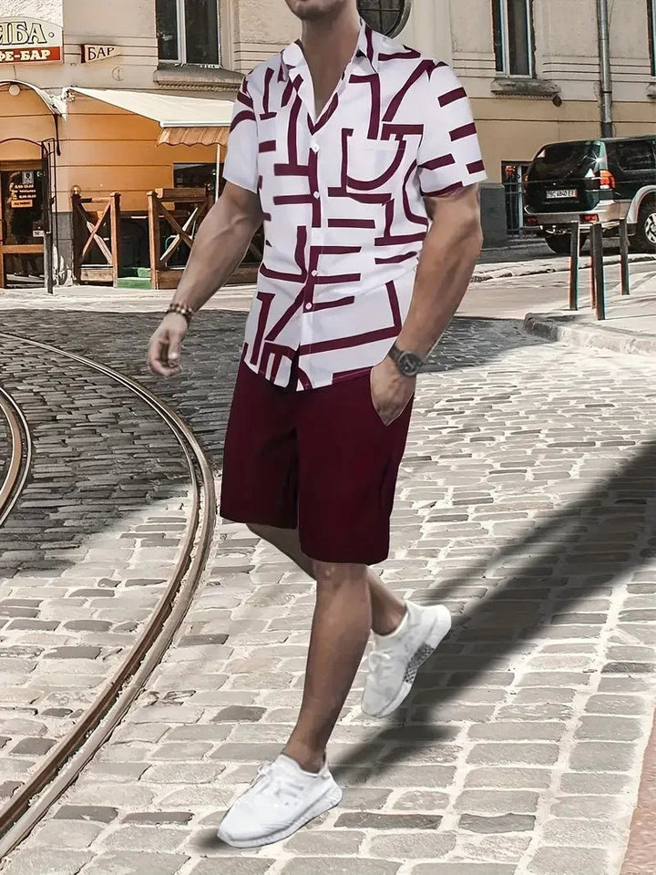 Men streetwear two piece Beach set - Wear with style