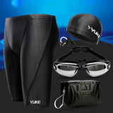 Men Swim Shorts Waterproof Goggles & Ear-plug Cap - Wear with style