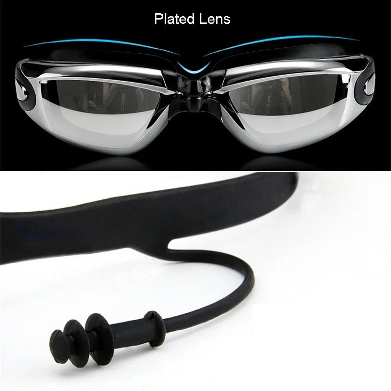 Men Swim Shorts Waterproof Goggles & Ear-plug Cap - Wear with style