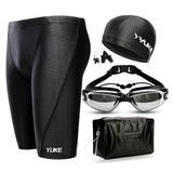 Men Swim Shorts Waterproof Goggles & Ear-plug Cap - Wear with style
