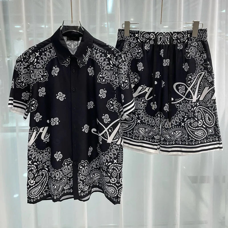 Men vacation casual beach shorts set - Wear with style