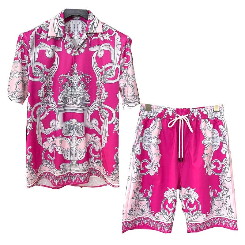 Men vacation casual beach shorts set - Wear with style