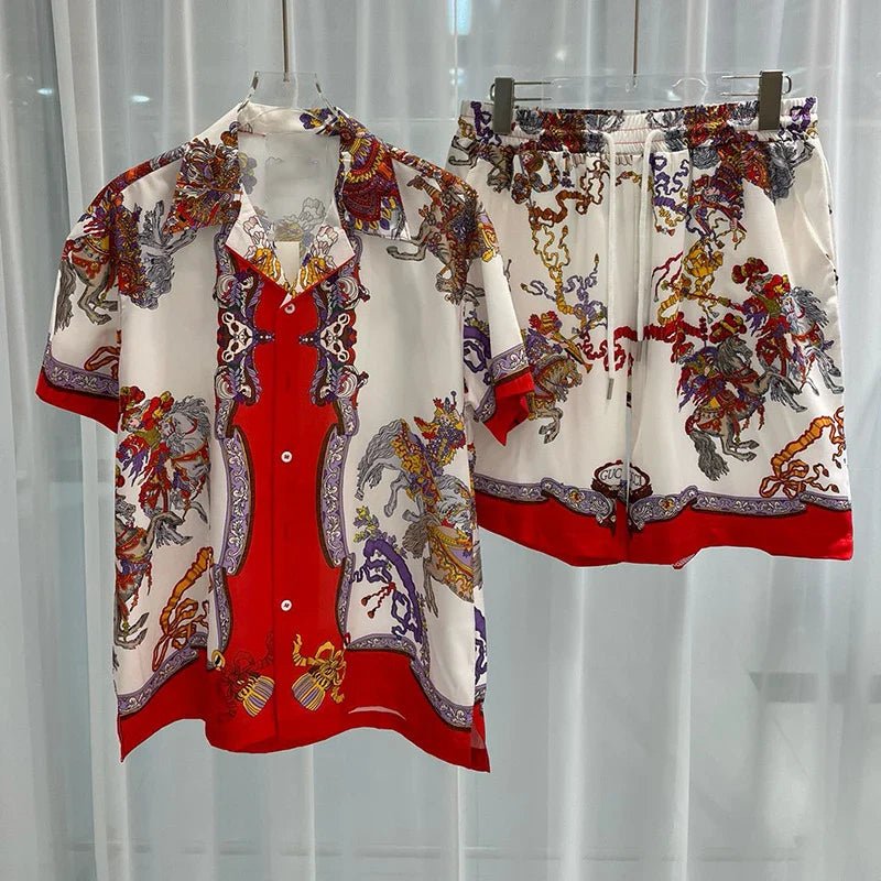 Men vacation casual beach shorts set - Wear with style