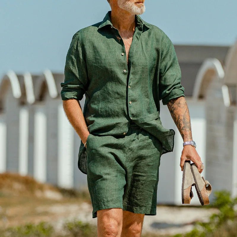 Men's Summer Comfy Cotton Linen Shorts set - Wear with style
