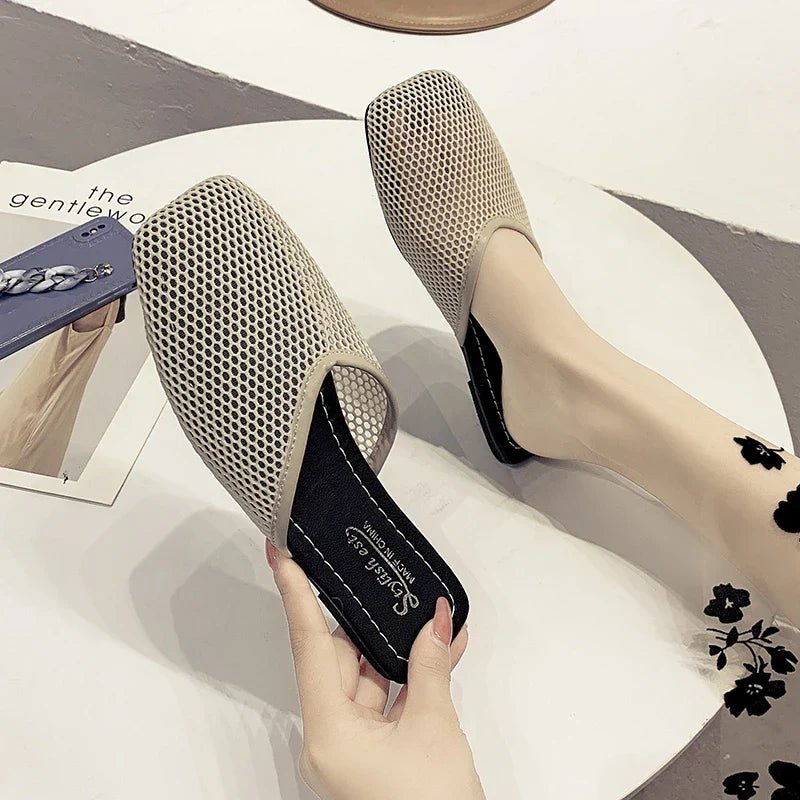 Mesh Mules Slippers - Wear with style