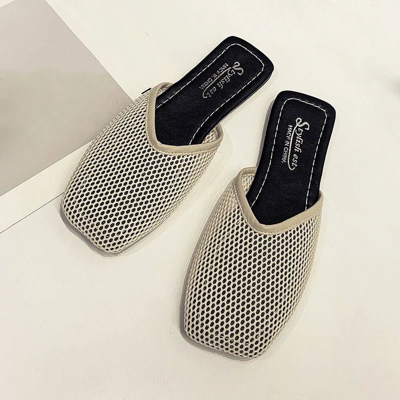 Mesh Mules Slippers - Wear with style