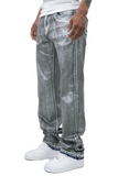 METALLIC PRINTED STACKED JEANS AJ07C - Wear with style