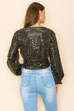 METALLIC RUCHED CROP TOP - Wear with style