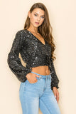 METALLIC RUCHED CROP TOP - Wear with style
