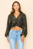 METALLIC RUCHED CROP TOP - Wear with style
