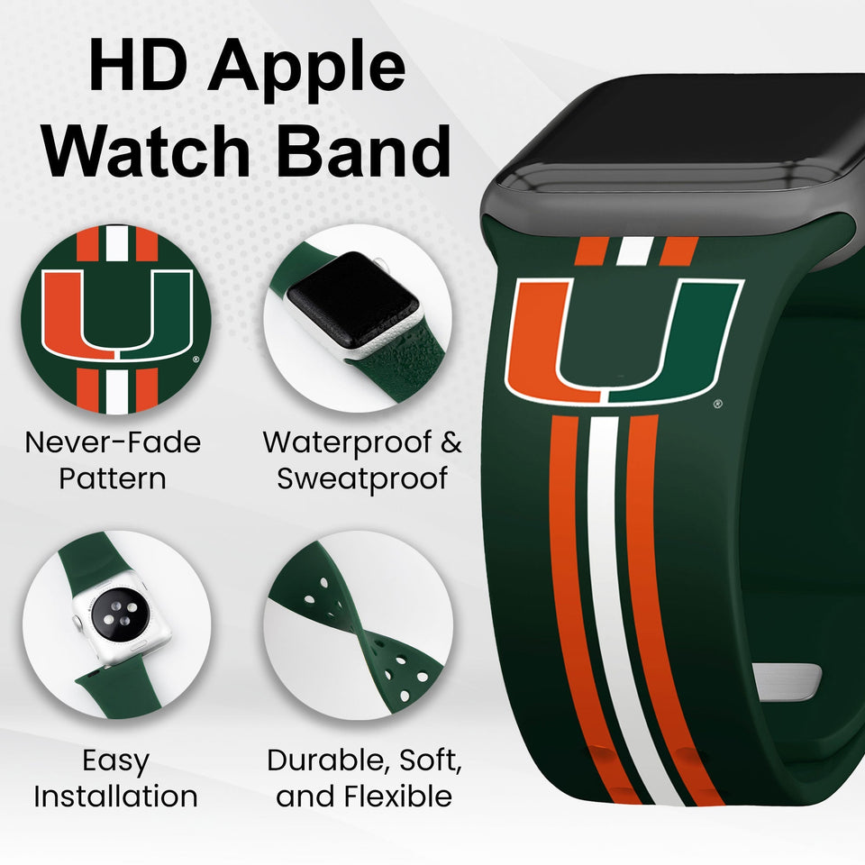 Miami Hurricanes HD Apple Watch Band - Wear with style