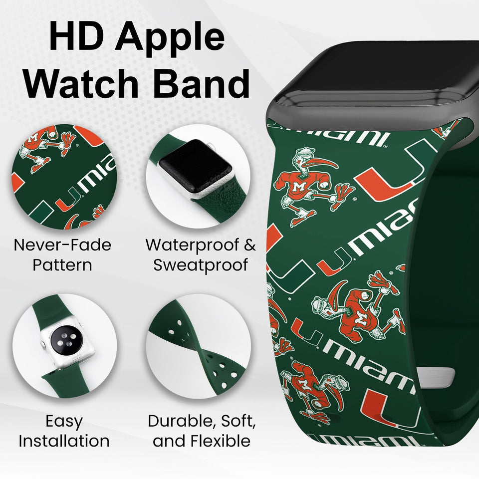 Miami Hurricanes HD Apple Watch Band - Wear with style