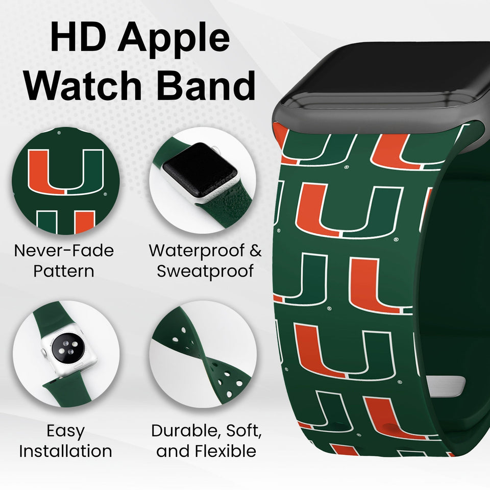 Miami Hurricanes HD Apple Watch Band - Wear with style