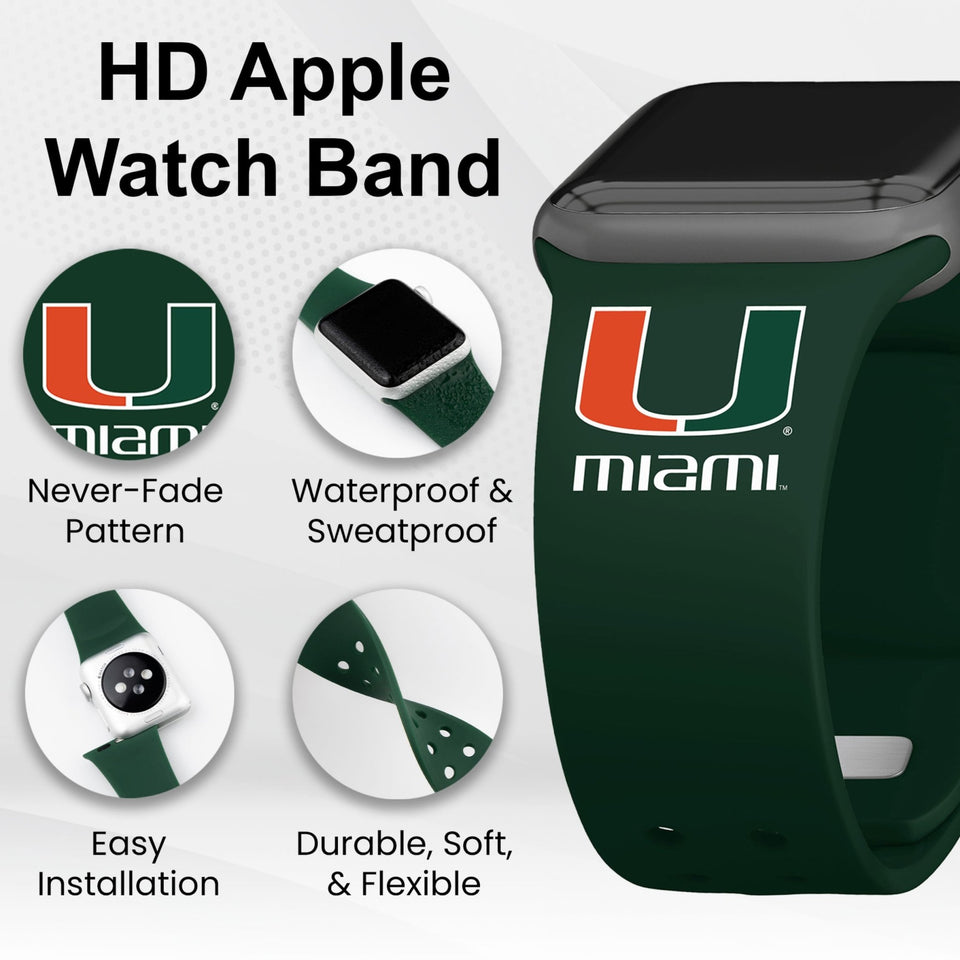 Miami Hurricanes HD Apple Watch Band - Wear with style