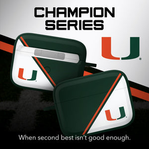 Miami Hurricanes HDX Champion Series Apple AirPods Pro 1 & 2 Case Cover - Wear with style