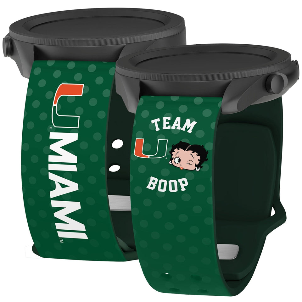 Miami Hurricanes X Betty Boop HD Watchband for Samsung, Garmin, Fossil, and More - Wear with style