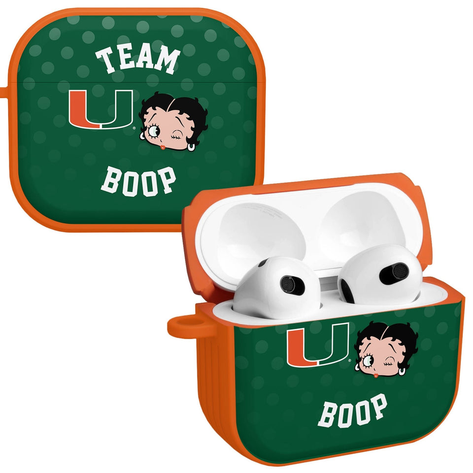Miami Hurricanes X Betty Boop HDX Apple AirPods Gen 3 Case Cover - Wear with style