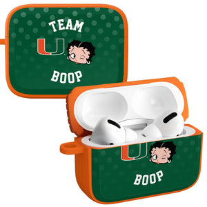 Miami Hurricanes X Betty Boop HDX Apple AirPods Pro 1 & 2 Case Cover - Wear with style
