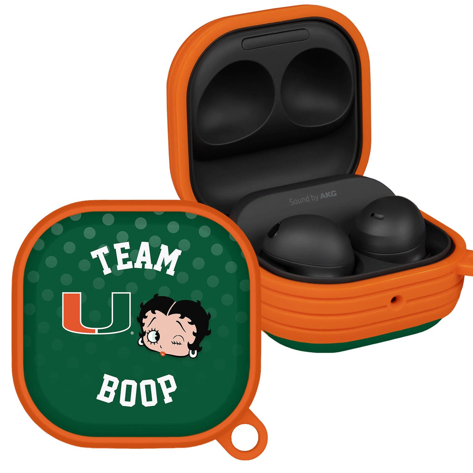 Miami Hurricanes X Betty Boop HDX Samsung Galaxy Buds Pro & Buds Live Case Cover - Wear with style