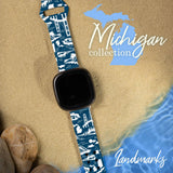 Michigan HD Fitbit Versa 3 & Sense 1 Watch Band - Wear with style