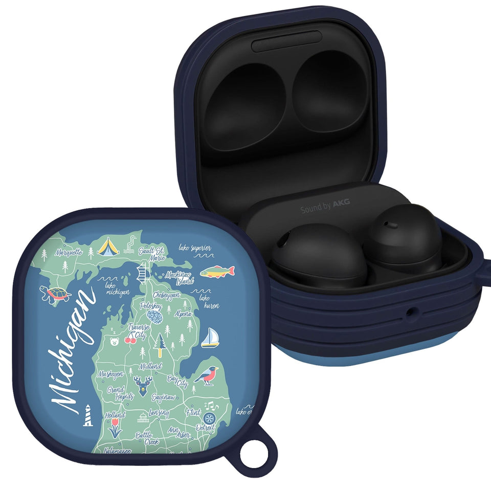Michigan HDX Samsung Galaxy Buds Pro & Buds Live Case Cover - Wear with style