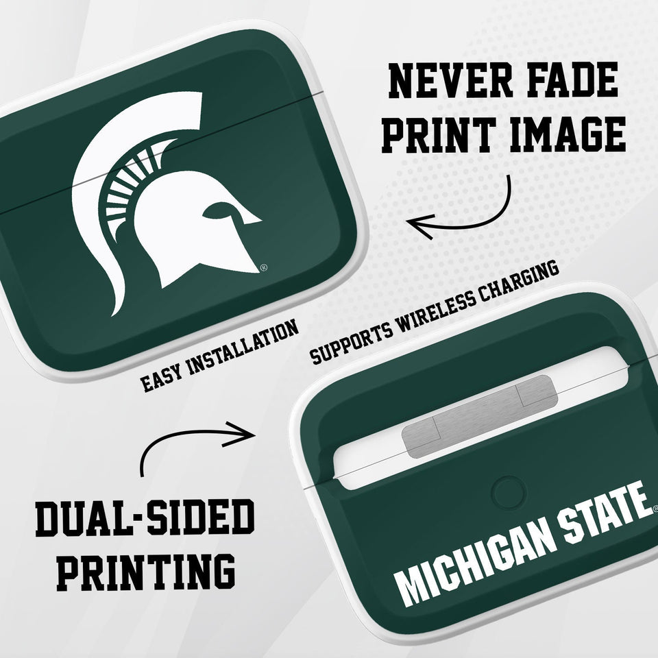 Michigan State MSU Spartans HDX Apple Airpods Pro 1 & 2 Case Cover - Wear with style