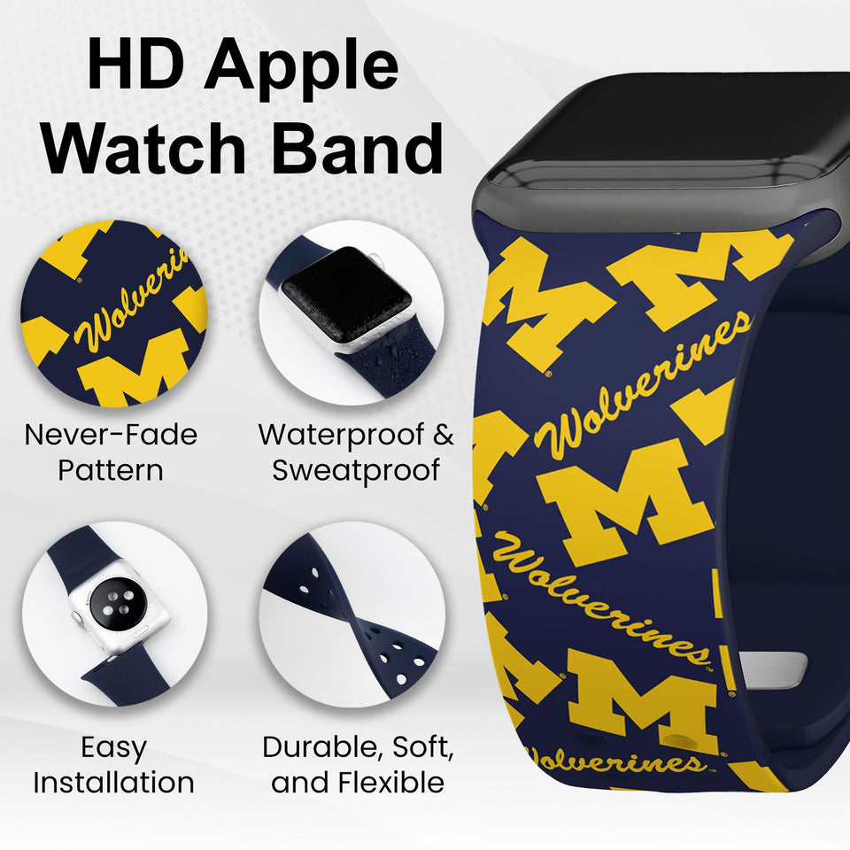 Michigan Wolverines HD Apple Watch Band - Wear with style