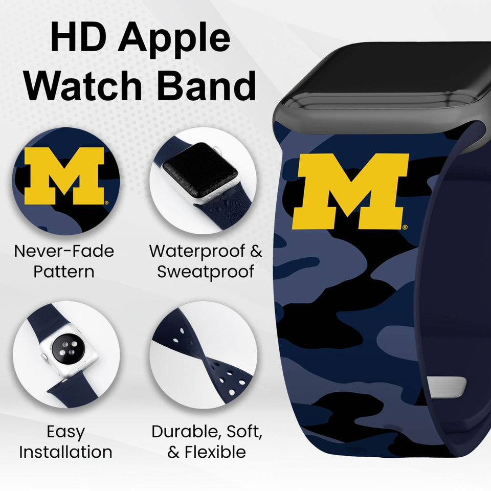 Michigan Wolverines HD Apple Watch Band - Wear with style
