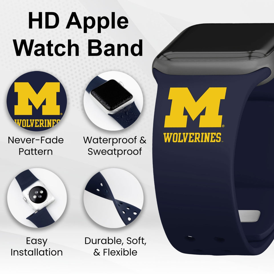 Michigan Wolverines HD Apple Watch Band - Wear with style