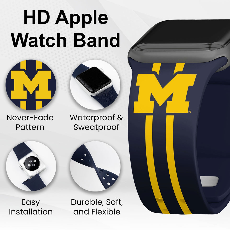 Michigan Wolverines HD Apple Watch Band - Wear with style