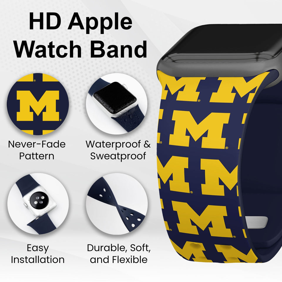 Michigan Wolverines HD Apple Watch Band - Wear with style