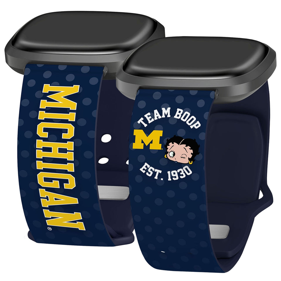 Michigan Wolverines X Betty Boop HD Fitbit Versa 3 & Sense Watch Band - Wear with style