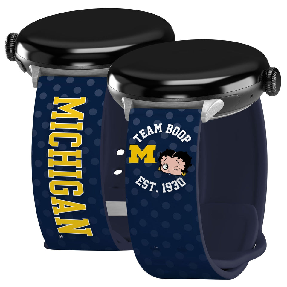 Michigan Wolverines X Betty Boop HD Google Pixel Watch Band - Wear with style