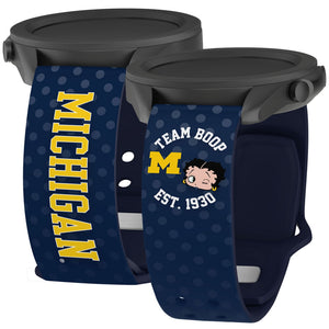 Michigan Wolverines X Betty Boop HD Watchband for Samsung, Garmin, Fossil, and More - Wear with style