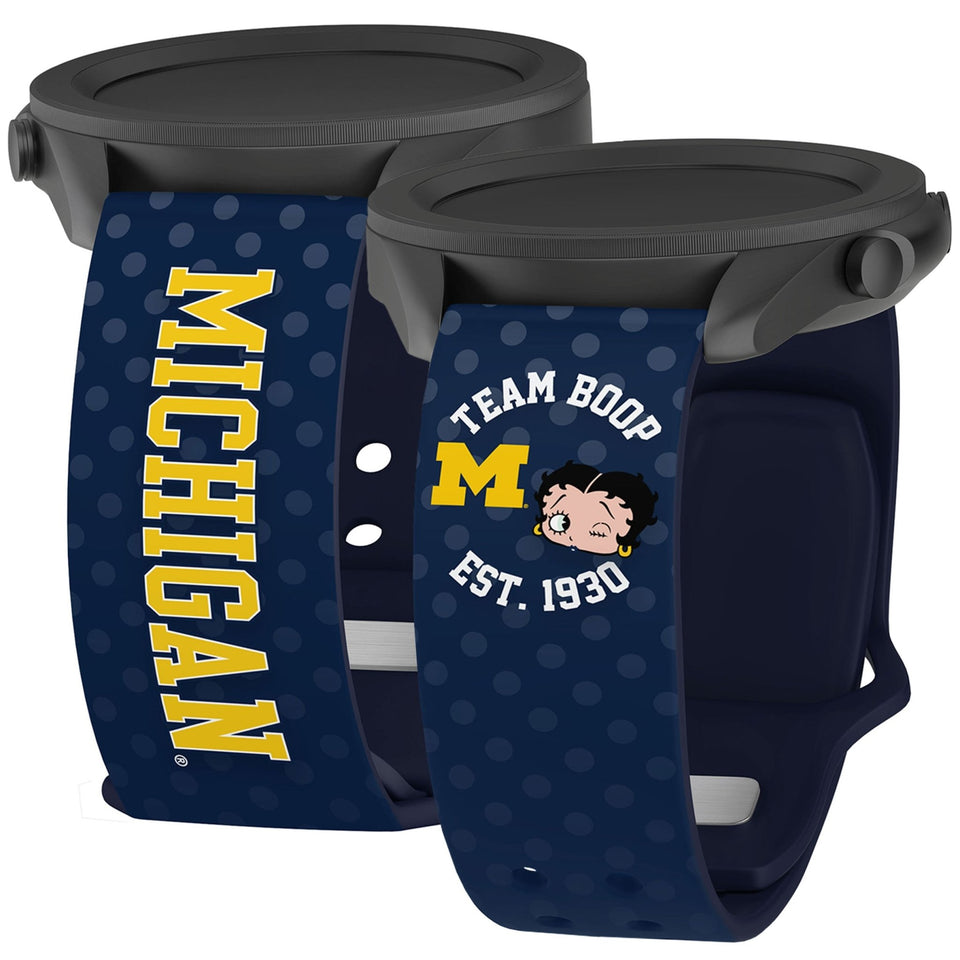 Michigan Wolverines X Betty Boop HD Watchband for Samsung, Garmin, Fossil, and More - Wear with style