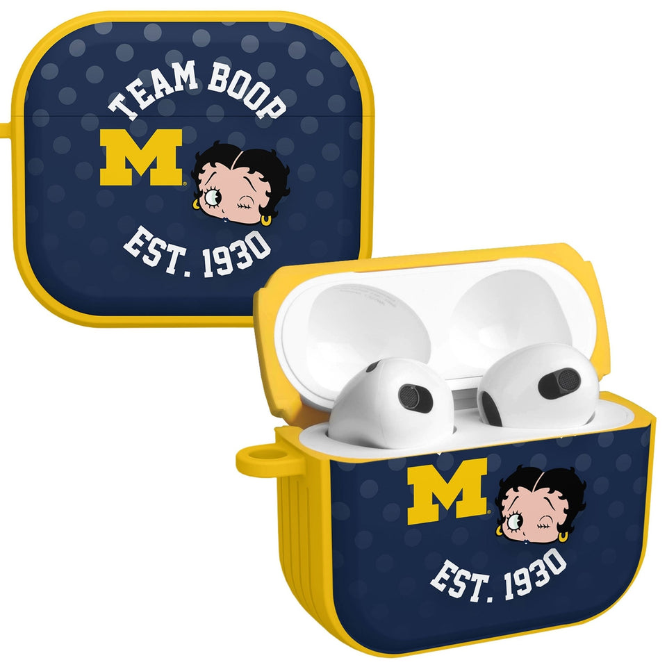Michigan Wolverines X Betty Boop HDX Apple AirPods Gen 3 Case Cover - Wear with style