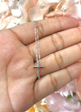 Minimalist Sterling Silver Cross Necklace | 925 Faith Jewelry with Cable Chain 18” | Collar de Cruz plata 925 - Wear with style
