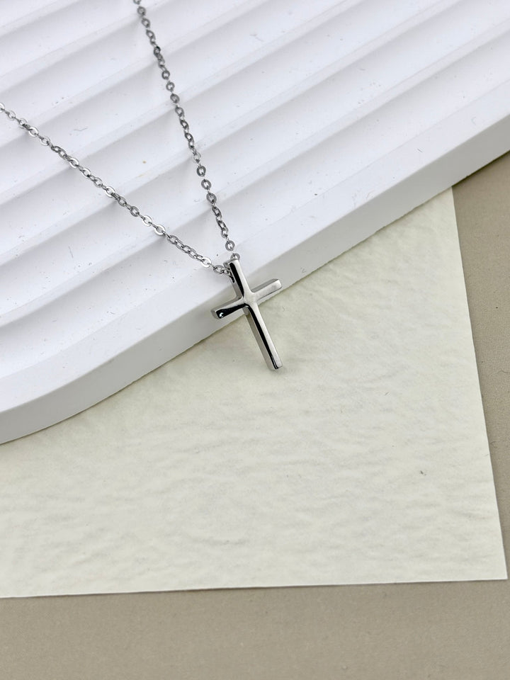 Minimalist Sterling Silver Cross Necklace | 925 Faith Jewelry with Cable Chain 18” | Collar de Cruz plata 925 - Wear with style