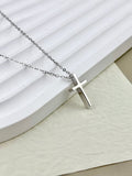 Minimalist Sterling Silver Cross Necklace | 925 Faith Jewelry with Cable Chain 18” | Collar de Cruz plata 925 - Wear with style