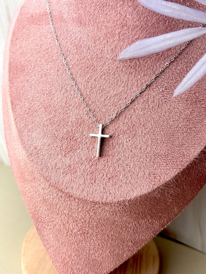 Minimalist Sterling Silver Cross Necklace | 925 Faith Jewelry with Cable Chain 18” | Collar de Cruz plata 925 - Wear with style