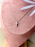 Minimalist Sterling Silver Cross Necklace | 925 Faith Jewelry with Cable Chain 18” | Collar de Cruz plata 925 - Wear with style
