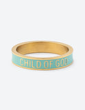 Mint Enamel Child of God Ring - Wear with style